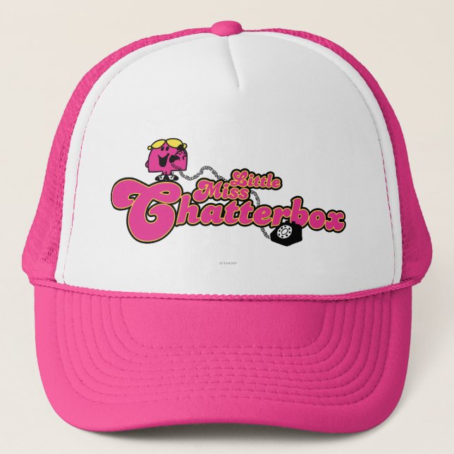 Casquette Little Miss Chatterbox | Cordon téléphonique long (Devant)