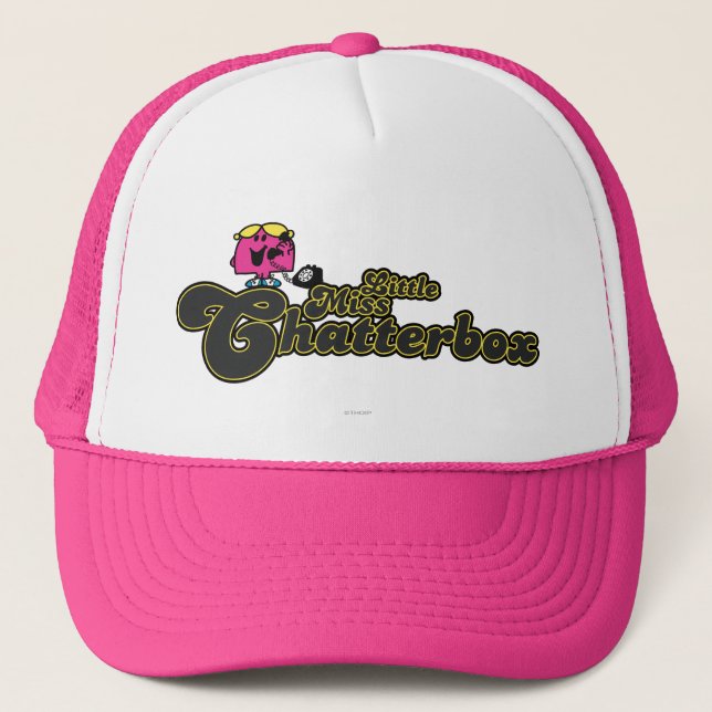 Casquette Little Miss Chatterbox | Lettres vert foncé (Devant)