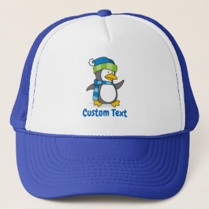 Casquette Little penguin walking on snow trucker hat