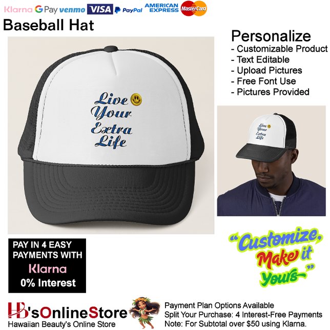 Casquette Live Your Extra Life (Live Your Extra Life Hat Baseball Trucker Hat.
)