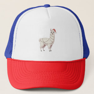 Casquette Llama Lumières de Noël Animaux Robustes Amoureux A