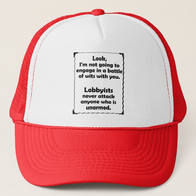 Casquette Lobbyiste de joute d'esprit (Devant)