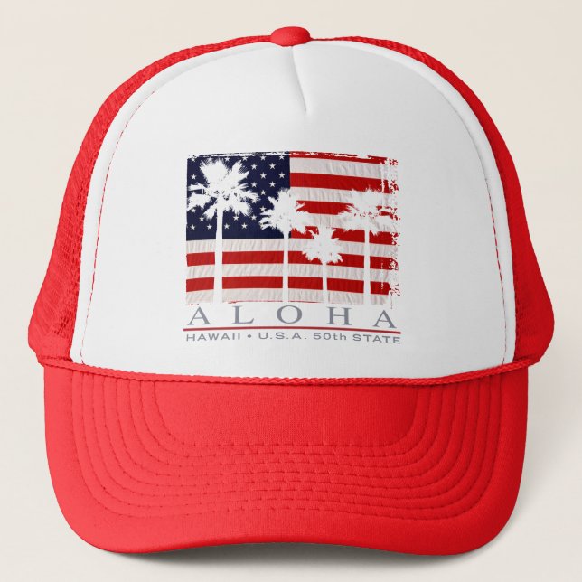Casquette Logo américain patriotique Hawaï (Devant)