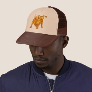 Casquette Logo Bitcoin Taureau en Or