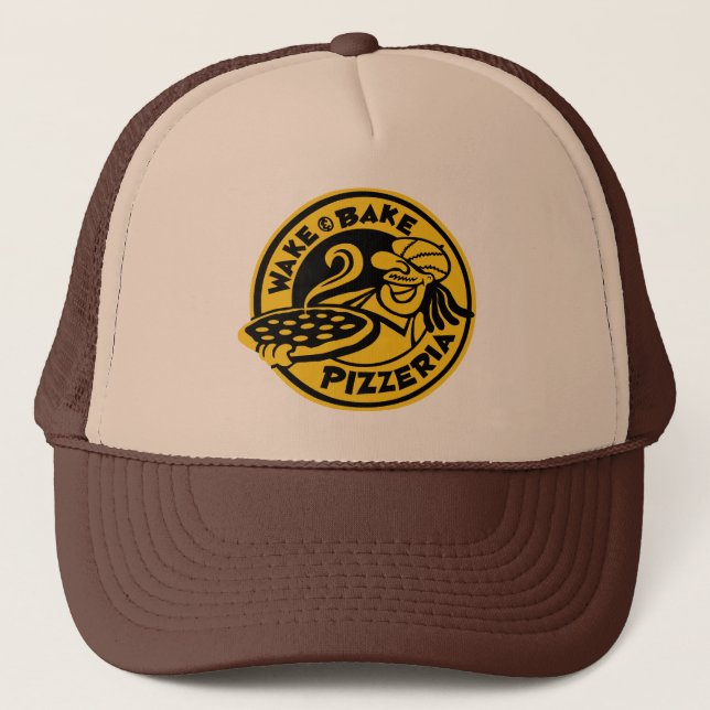 Casquette Logo Brown Wake & Bake Custom (Devant)