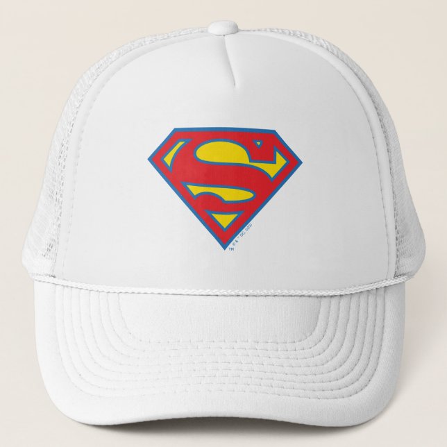 Casquette Logo classique Supergirl avec fond bleu (Devant)