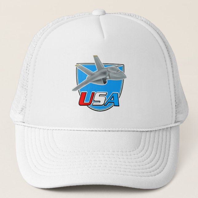 Casquette logo d'avion à réaction USA (Devant)