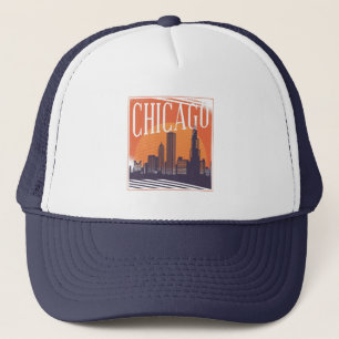 Casquette Logo de Chicago Illinois Vintage Skyline City