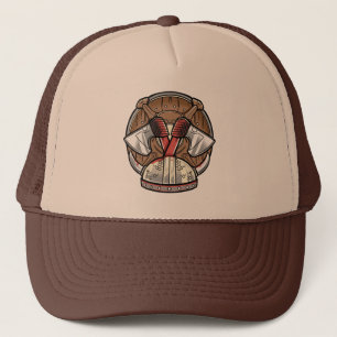 Casquette Logo de dessin animé de bouclier Viking