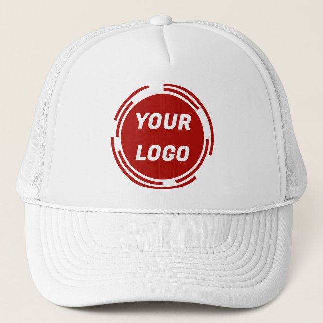 Casquette Logo de l'entreprise PERSONNALISABLE Rouge et Blan (Devant)