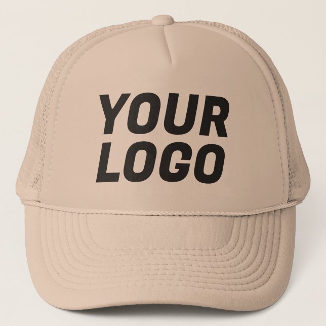 Casquette Logo d'entreprise PERSONNALISABLE Kaki & Noir (Devant)