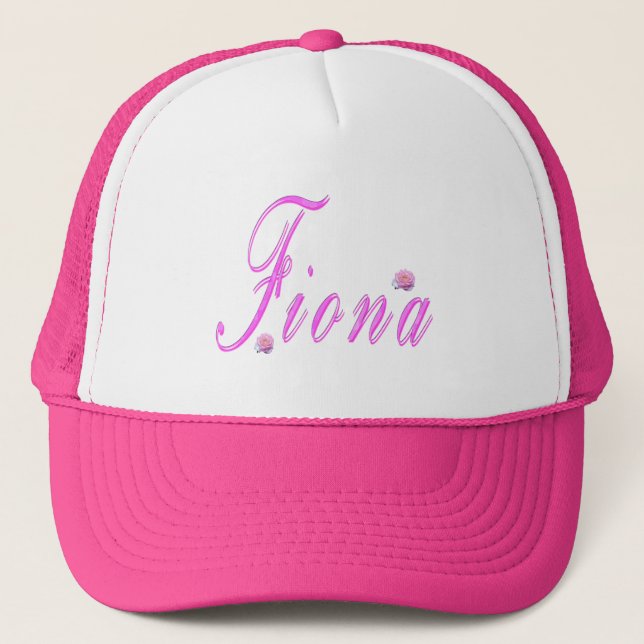 Casquette Logo du nom de Fiona rose, (Devant)