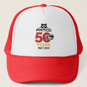Casquette Logo du PATCO 50th Anniversary Trucker Red Hat