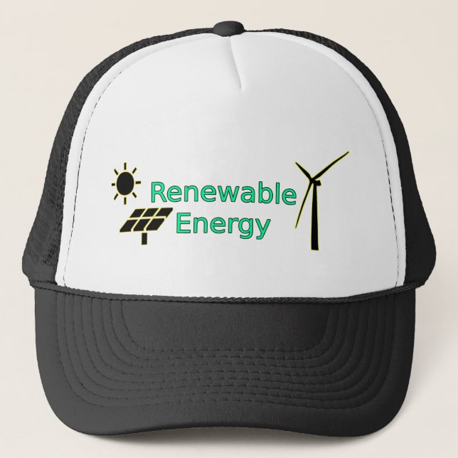 Casquette Logo Énergie renouvelable Panneaux solaires Turbin (Devant)