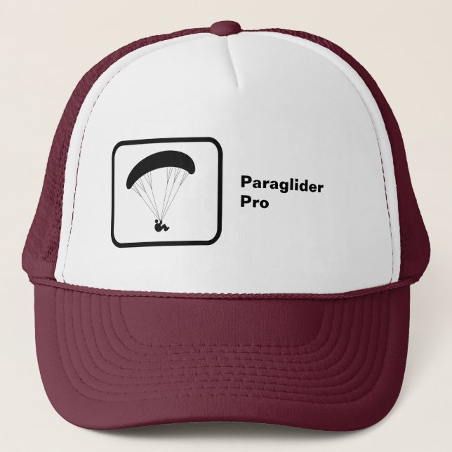 Casquette Logo et texte de parapente 'Pro' (Devant)