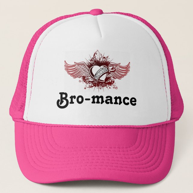 Casquette Logo Lent-Blanc, Bro-mance (Devant)