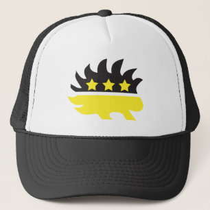 Casquette Logo libertaire de porc-épic (jaune)