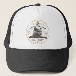 Casquette Logo personnalisé de chatterie British Shorthair