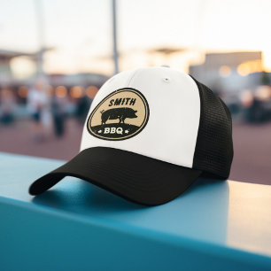 Casquette Logo vintage BBQ Black Tan Pig Perdu