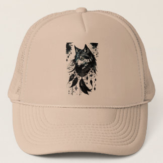Casquette loup, attrapeur de rêves, amulet, talisman, protec