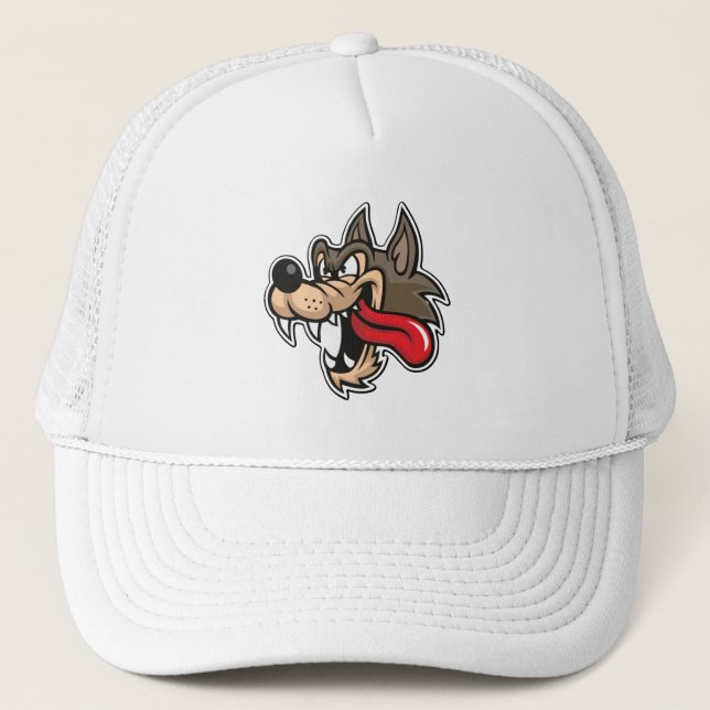 Casquette Loup joyeux caricaturiste (Devant)