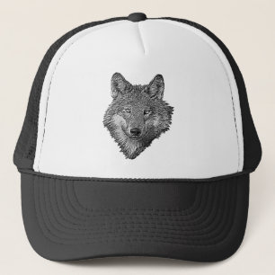Casquette Loup noir et blanc