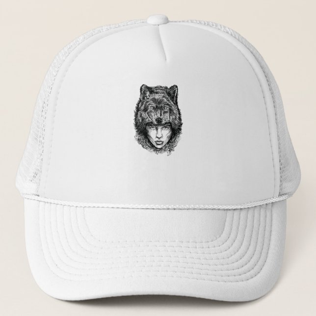 Casquette Loup solitaire (Devant)