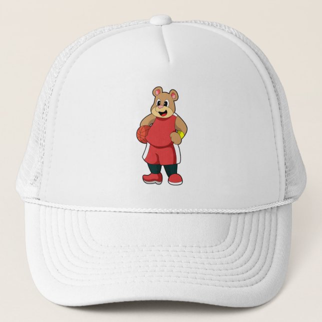 Casquette L'ours dans les sports de basket-ball (Devant)