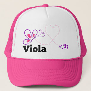 Casquette Love Viola rose papillon coeur