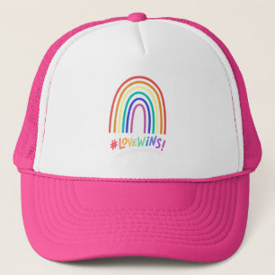 Casquette Love Wins Fun Rainbow Text