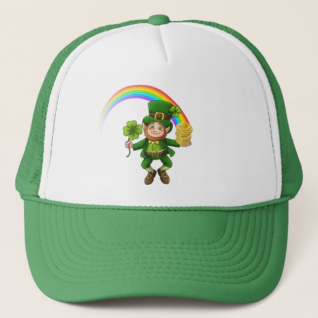Casquette Lucky Bitcoin Rainbow Leprechaun (Devant)