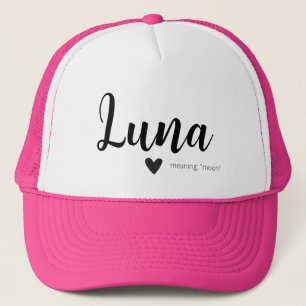 Casquette Luna Nom Signifiant Minimal Moderne Script Casquet