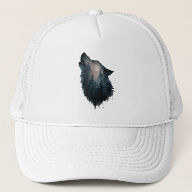 Casquette Lune de la forêt de Wolf Howl (Devant)