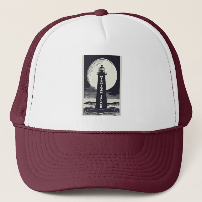 Casquette Lune phare de Michigan Island (Devant)