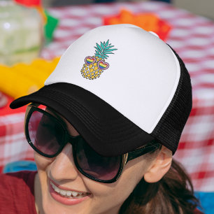 Casquette Lunettes de soleil à drapeau arc-en-ciel à ananas 
