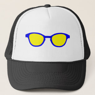 Casquette Lunettes de soleil Bleu Rim Jaune Lentille Le MUSÉ