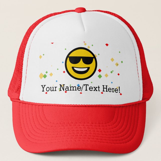 Casquette Lunettes de soleil Cool Emoji (Devant)