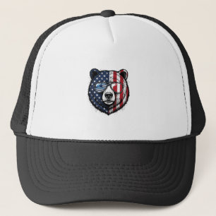 Casquette Lunettes de soleil de l'ours patriotique Vintage V