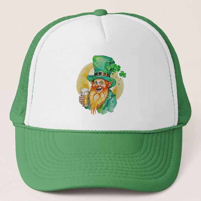 Casquette Lutins joyeux buvant de la bière Shamrock Brew Pub (Devant)