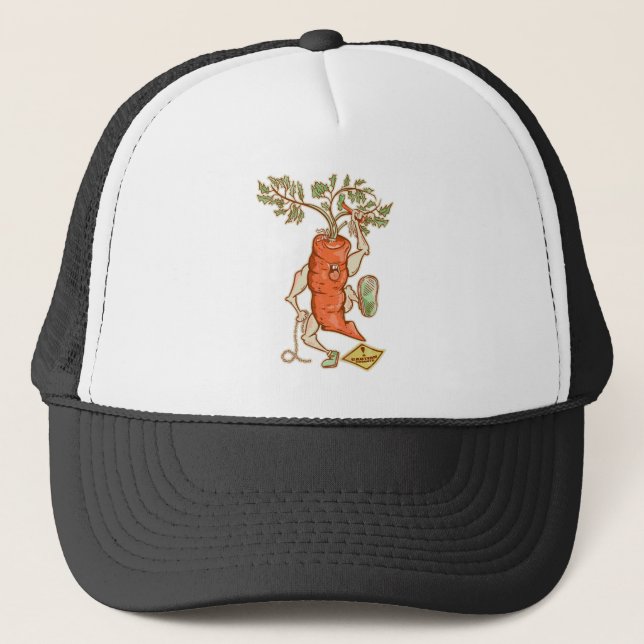 Casquette Lutte contre les carottes Légumes amusants (Devant)