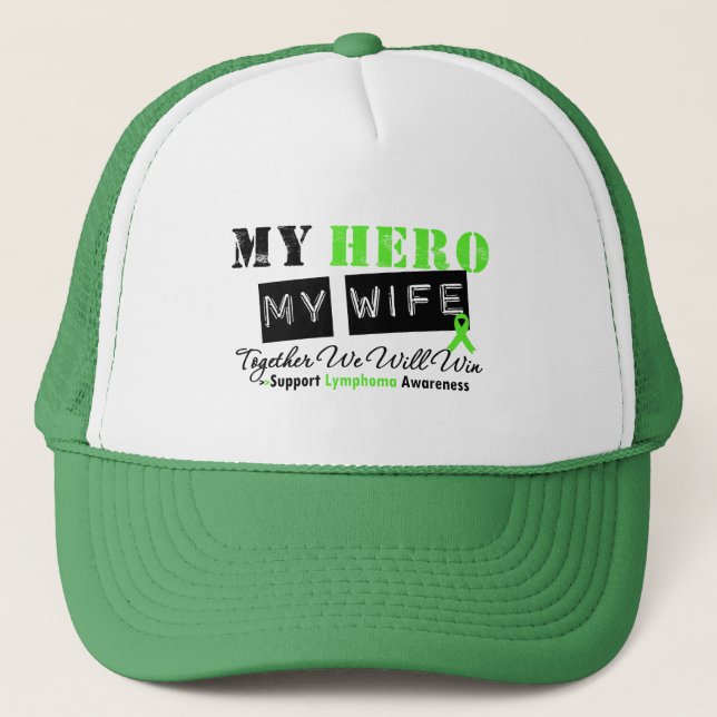 Casquette LYMPHOMA Mon Héros Ma Femme Nous Gagnerons (Devant)