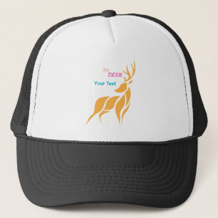 Casquette M. Cerf Graphique – Style Bois Rustique