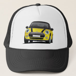 Casquette M Cooper S, jaune avec rayures noires