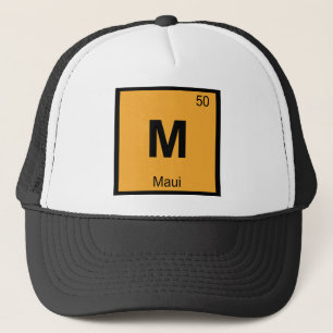 Casquette M - Maui Hawaï Chimie Symbole du tableau périodiqu