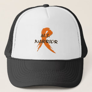 Casquette M.S. Mots guerriers avec ruban orange