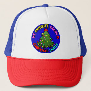 Casquette Ma couleur préférée est les lumières de Noël Arbre