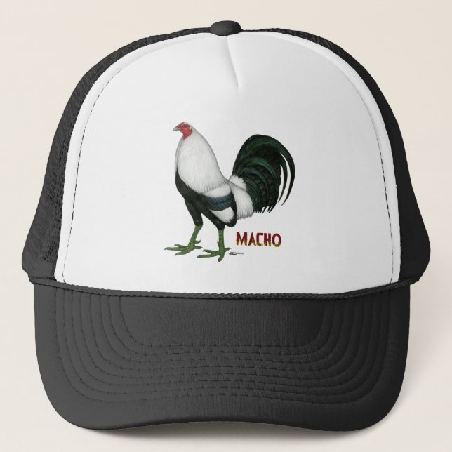 Casquette Macho Duckwing de coq de combat (Devant)