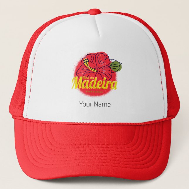 Casquette Madeira Hibiscus Flower Island Portugal Souvenir (Devant)
