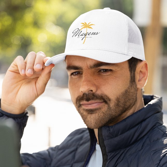 Casquette Magens Bay St Thomas USVI Palmier minimal (Créateur téléchargé)