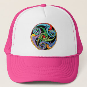 Casquette Magnifique Mandala celtique avec des perles coloré